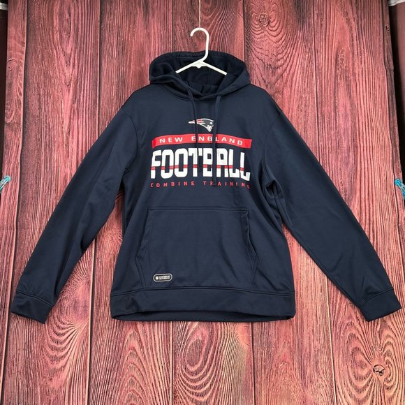 New England Patriots Combine Training Hoodie Men's Size‎ L Navy Blue NFL Team - Picture 1 of 10